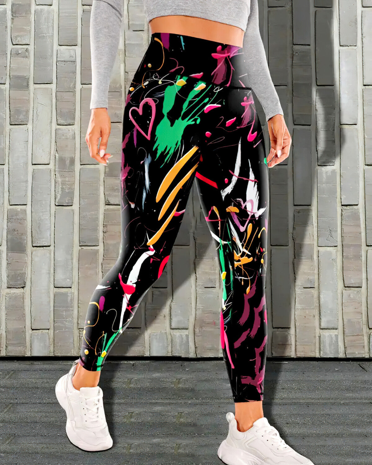 Abstract Love Leggings