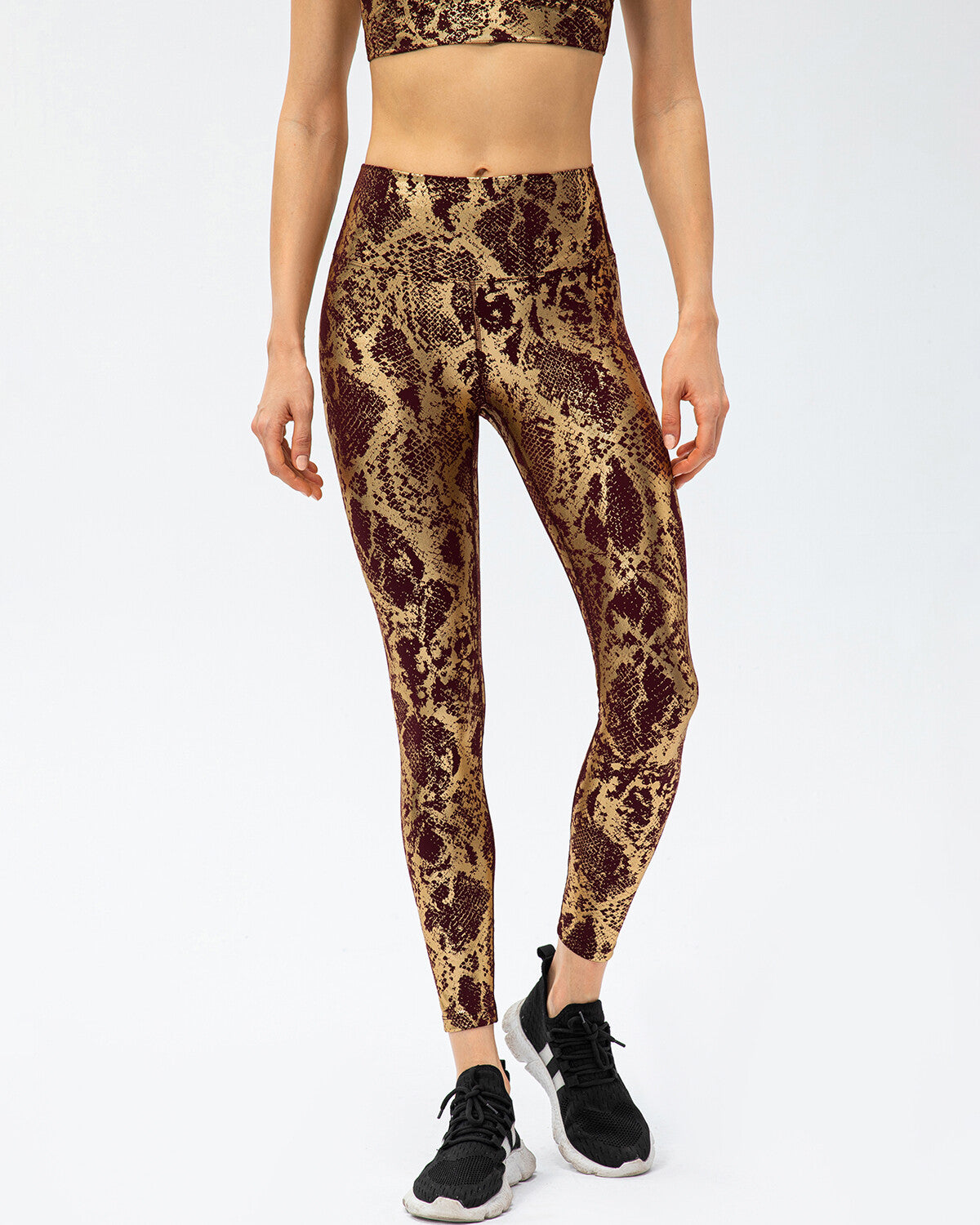 Emery Metallic Leggings - Brown