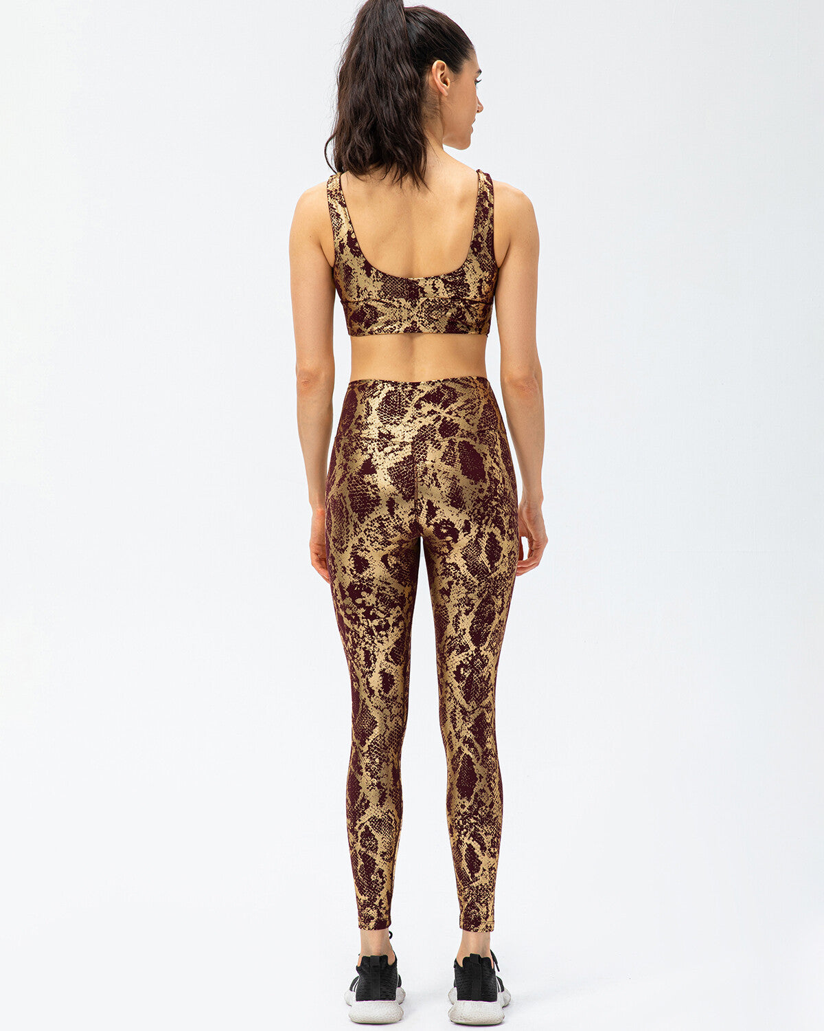 Emery Metallic Leggings - Brown