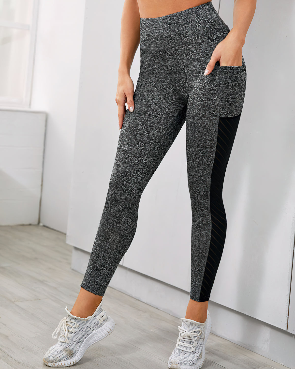 Evelyn Pocket Leggings - Heather Grey