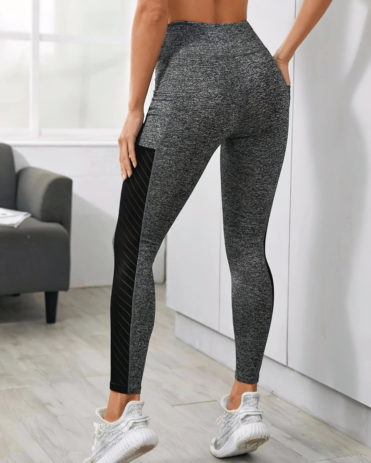 Evelyn Pocket Leggings - Heather Grey