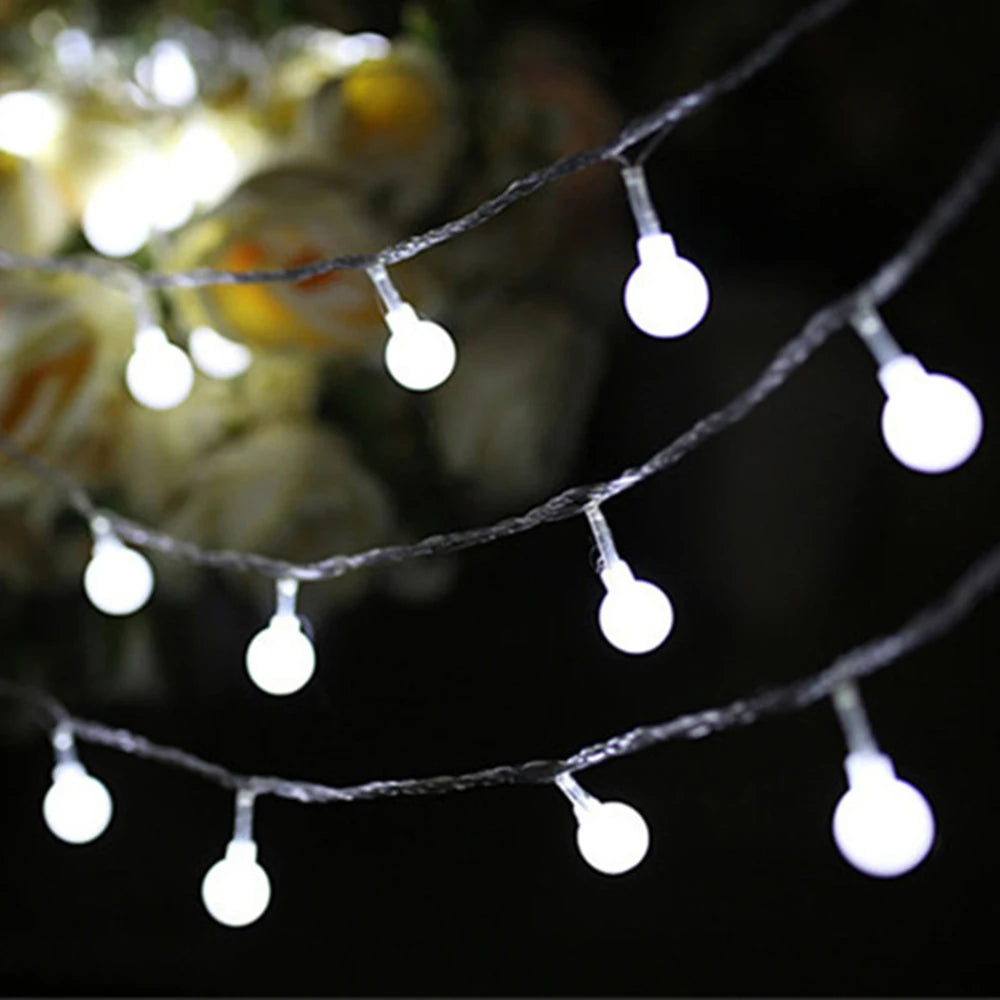 USB/Battery Power LED Ball Garland Lights Fairy String Outdoor Lamp Home Room Christmas Holiday Wedding Party Lights Decoration