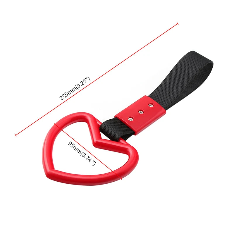 New 1pc Train Bus Handle Hand Strap Drift Charm Strap Drift Auto Accessories Car Styling car heart straps front tow hook