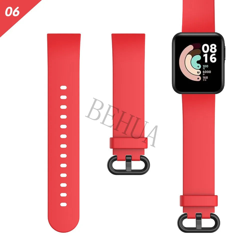 Silicone Band Strap For XiaoMi Mi Watch Lite / For Redmi Watchstrap For Redmi Watch 2 Lite WristBand Bracelet Replacement +Case