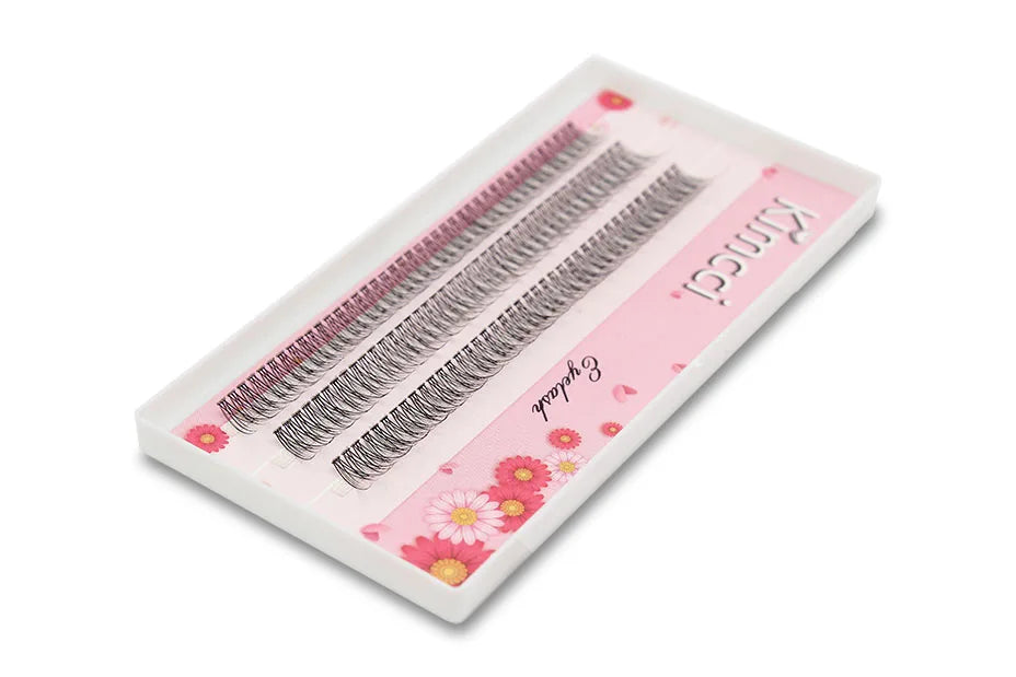 Kimcci 120pcs Premium Mink Individual Dovetail Eyelash Extension Natural 3D Cluster Eyelashes Professional Makeup Flared Lashes