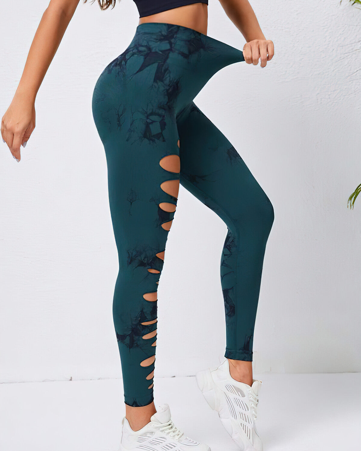 Halle Seamless Scrunch Leggings - Teal