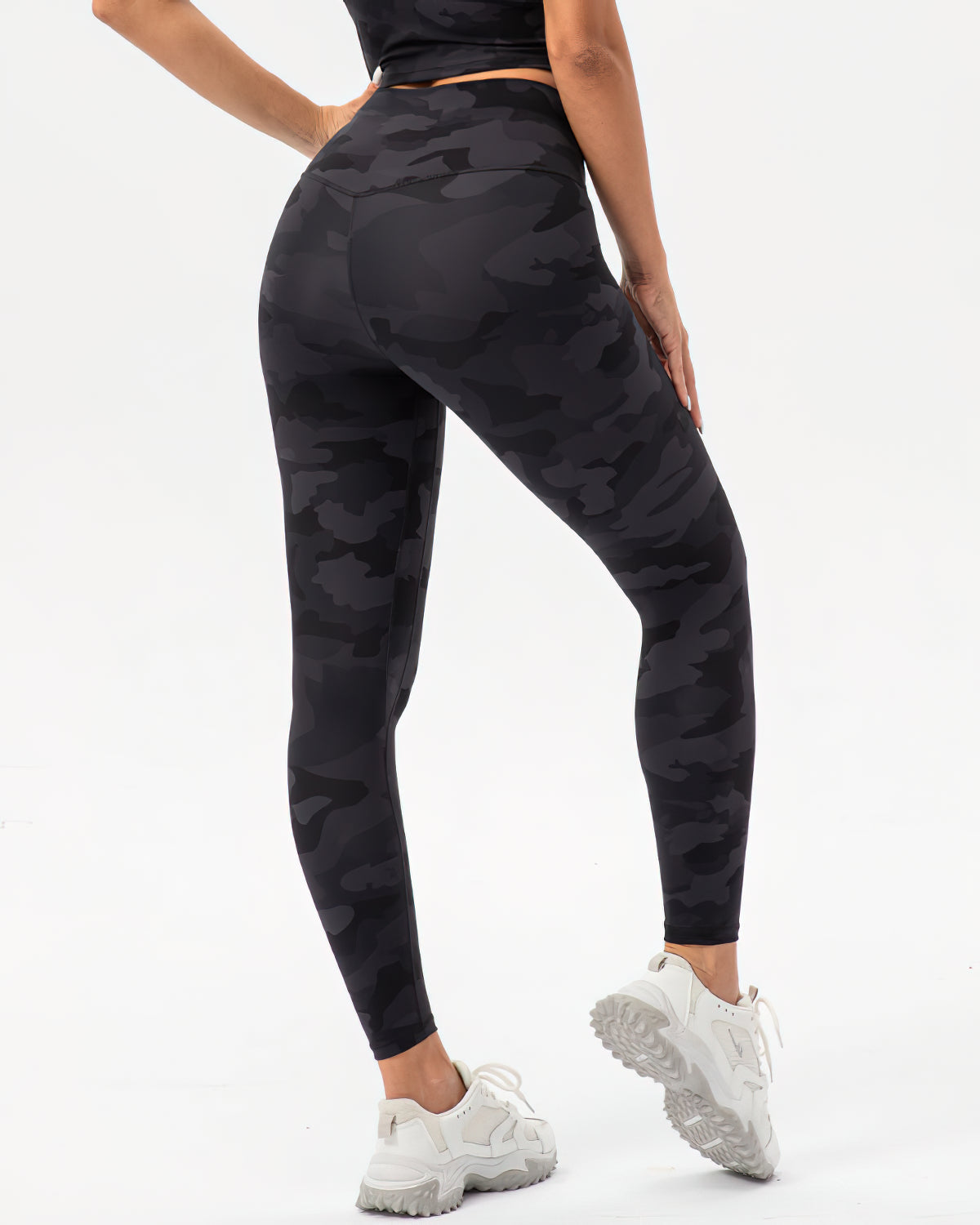 Harper Camo Leggings - Black