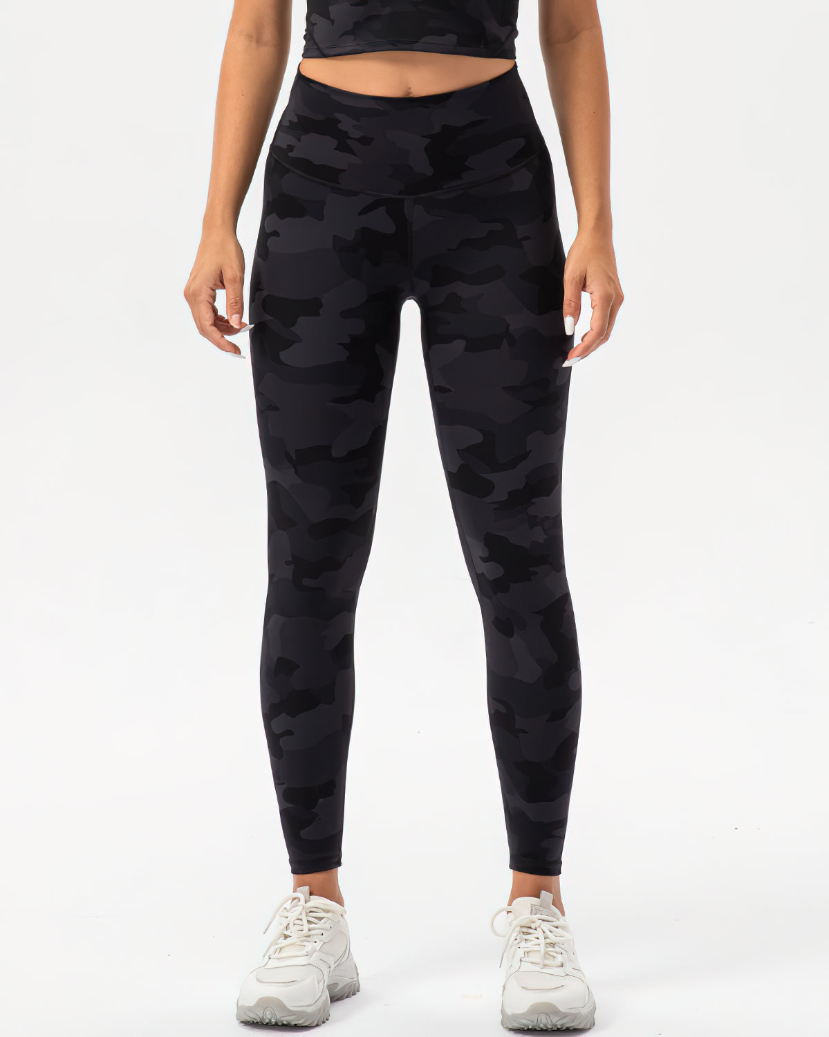 Harper Camo Leggings - Black