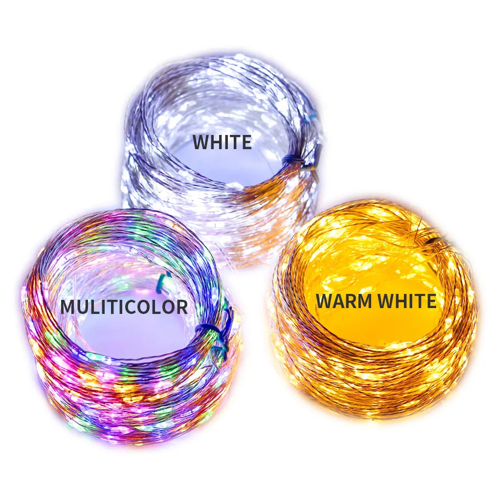 200M LED String Fairy Lights Christmas Tree Lights Garland For Street Outdoor Home Party New Year Wedding Decor