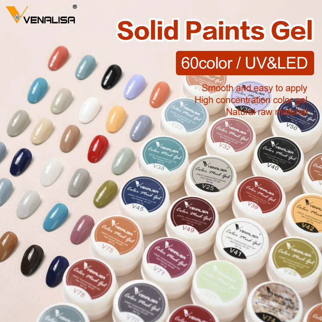 VENALISA Enamel Gel Nail Art Mud Gel Not Flowing Painting Varnish Small Jar Creamy Texture Drawing Gel Smooth Gel Nail Polish