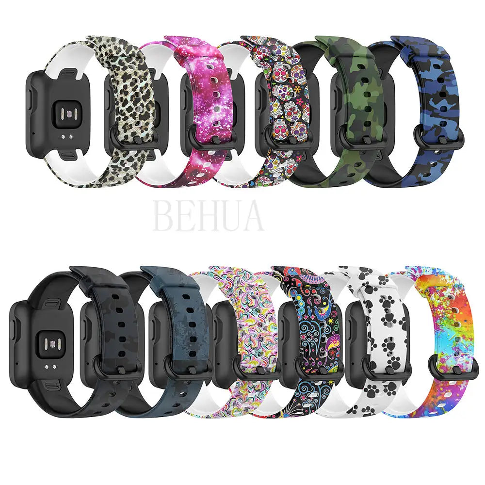 Silicone Band Strap For XiaoMi Mi Watch Lite / For Redmi Watchstrap For Redmi Watch 2 Lite WristBand Bracelet Replacement +Case