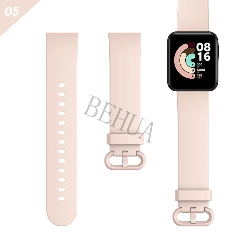 Silicone Band Strap For XiaoMi Mi Watch Lite / For Redmi Watchstrap For Redmi Watch 2 Lite WristBand Bracelet Replacement +Case