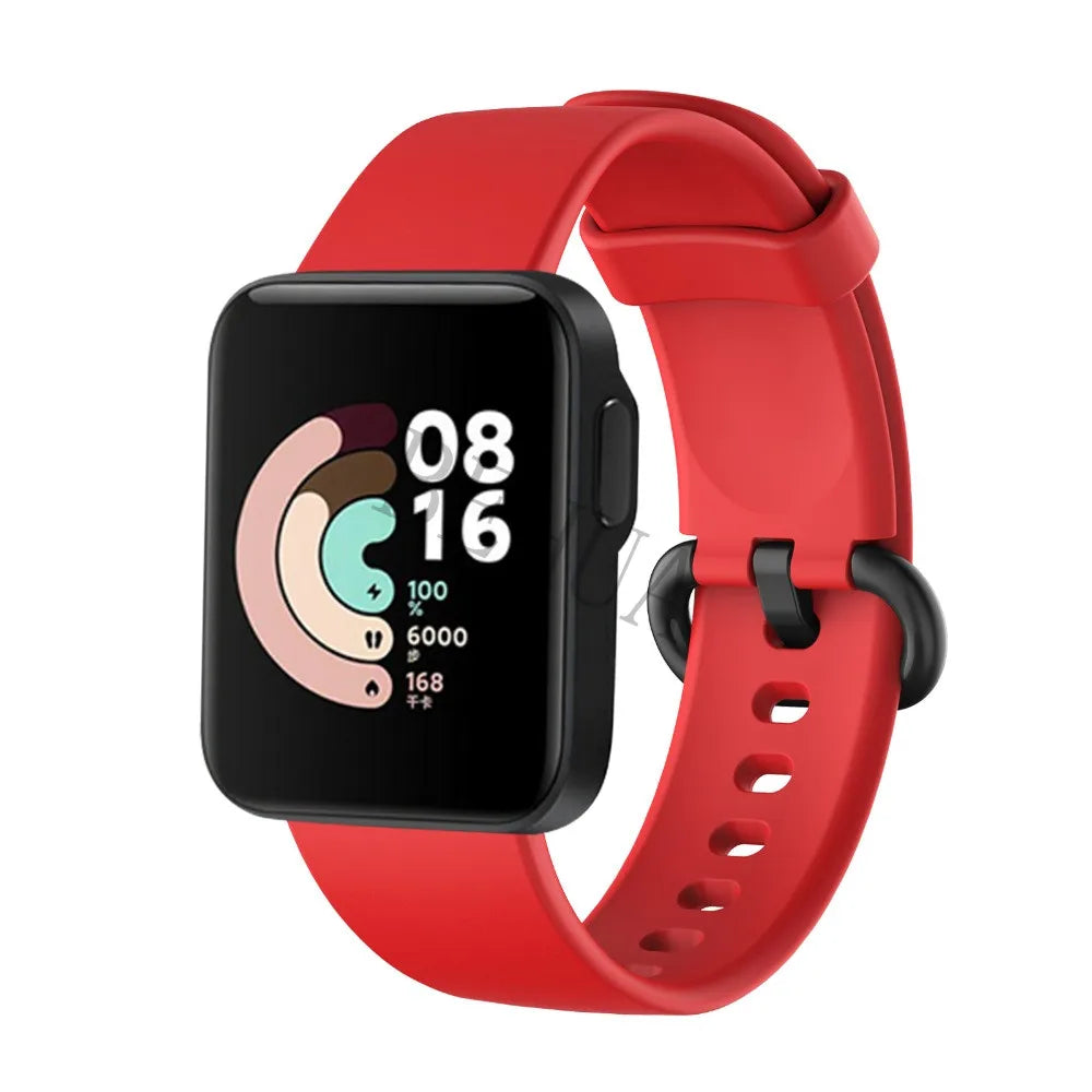 Silicone Band Strap For XiaoMi Mi Watch Lite / For Redmi Watchstrap For Redmi Watch 2 Lite WristBand Bracelet Replacement +Case