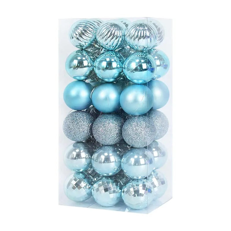 1box Christmas Balls Christmas Tree Ornaments Ball Xmas Hanging Tree Pendants Home Party Decor 2023 New Year Gift Noel Navidad