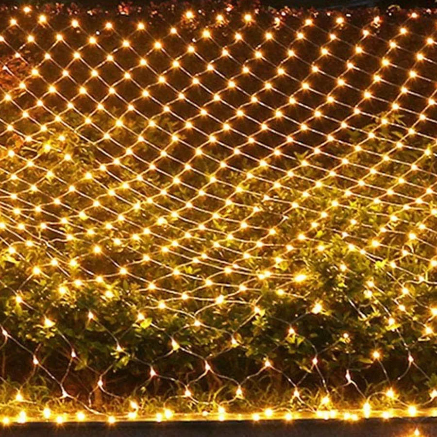 3x2/6x4M ED Net Light Outdoor Christmas Mesh String Light Waterproof Window Curtain Fairy Light for Holiday Party Decor