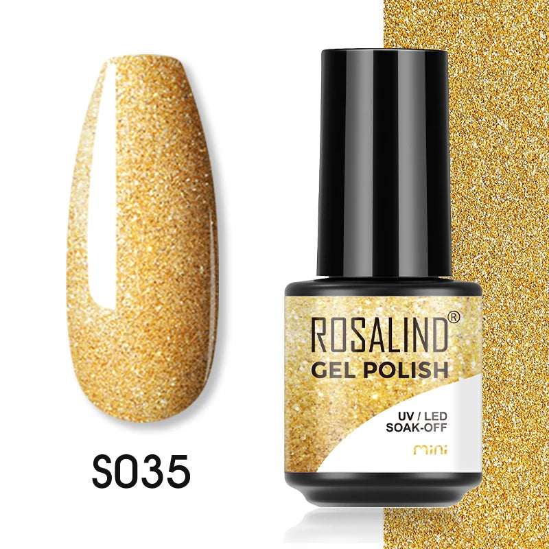 ROSALIND Gel Nail Polish Cat Eye Glitter UV Nail Gel Vernis Semi Permanent Gel Manicure Soak off Base Top Coat Hybrid Varnishes