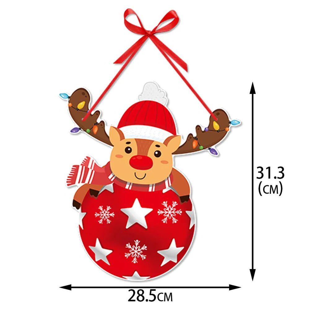 Christmas Party Decoration Creative Door Hanging Christmas Party Layout New Year Decoration Supplies Santa Claus Decor Props