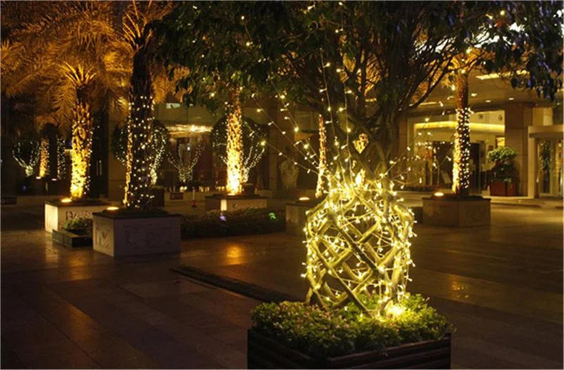 Xmas Outdoor Christmas Lights Led String Lights 100M 10M 5M Luces Decoracion Fairy Light Holiday Lights Lighting tree garland