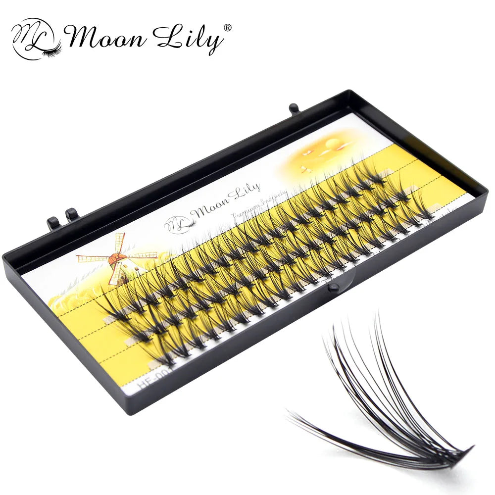 Moonlily Soft Mink 20D/30D/40D Lashes Cluster Eyelash Extension Natural Long 3D Volume Effect Faux Bunche Individual Makeup