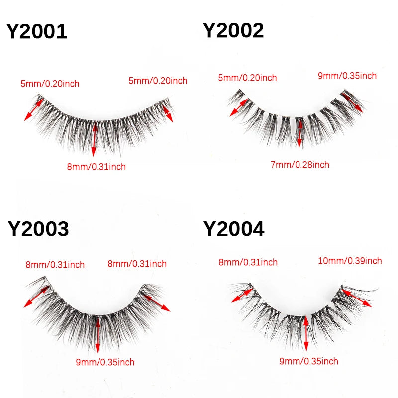 YSDO Half Eyelashes 3/10 pairs Natural Full False Eyelashes 3d Lashes  Cat Eye Fake Eyelashes Extension Faux Cils Makeup Tools