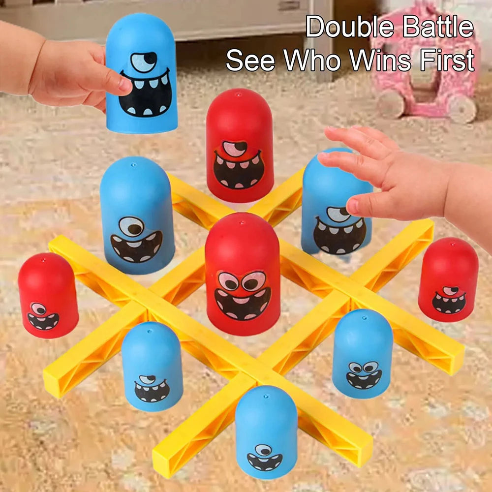 Funny Table Board Games Tic Tac Toe Intellectual Big Eating Small Chess Interactive Multiplayer Party Games Toys for Kids Adult