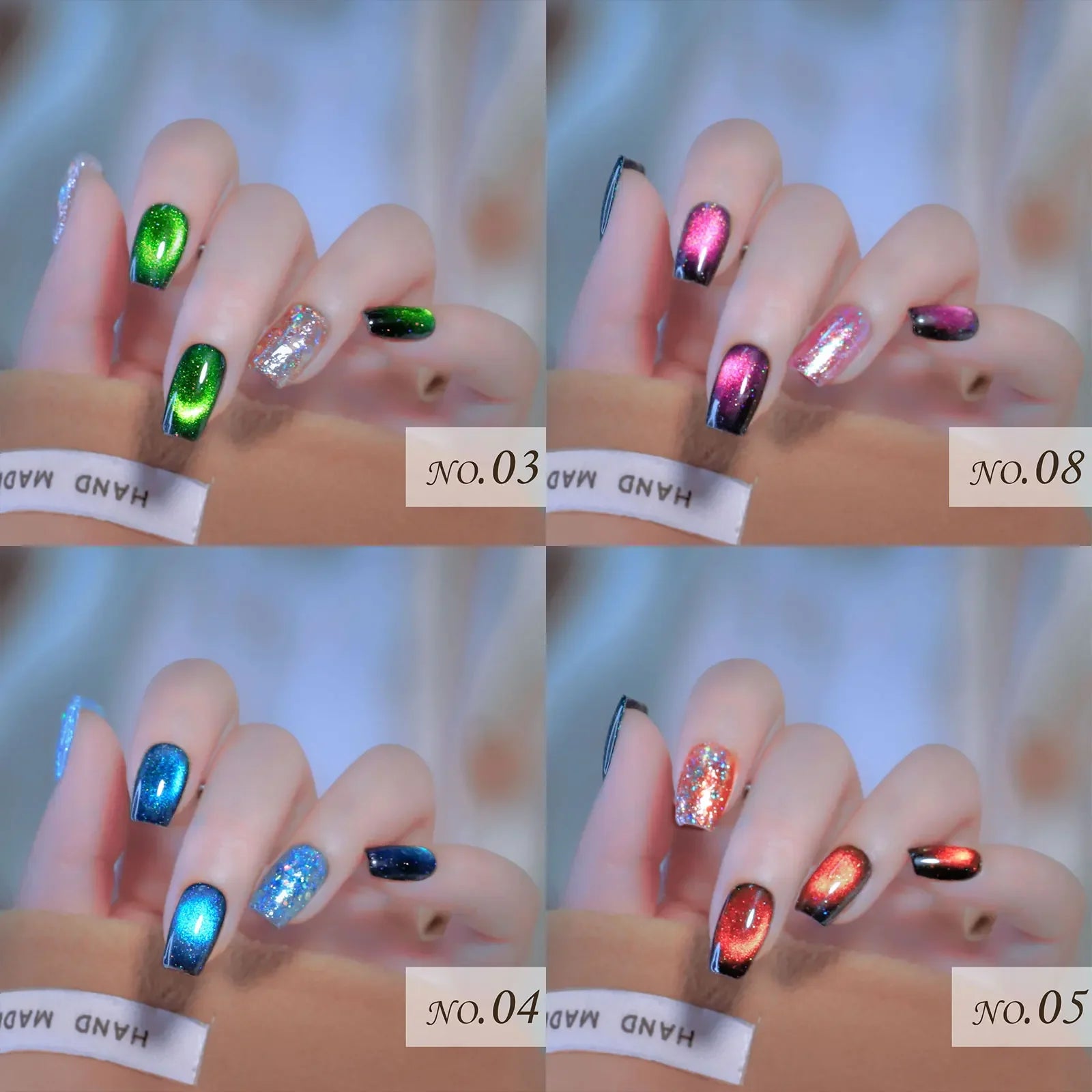 7.5ml Magnetic Laser 12D Cat Eyes Effect UV Nails Gel Polish Varnish Glitter Starry Nail Art Soak Off Keygel Hybrid Lacquer Gel