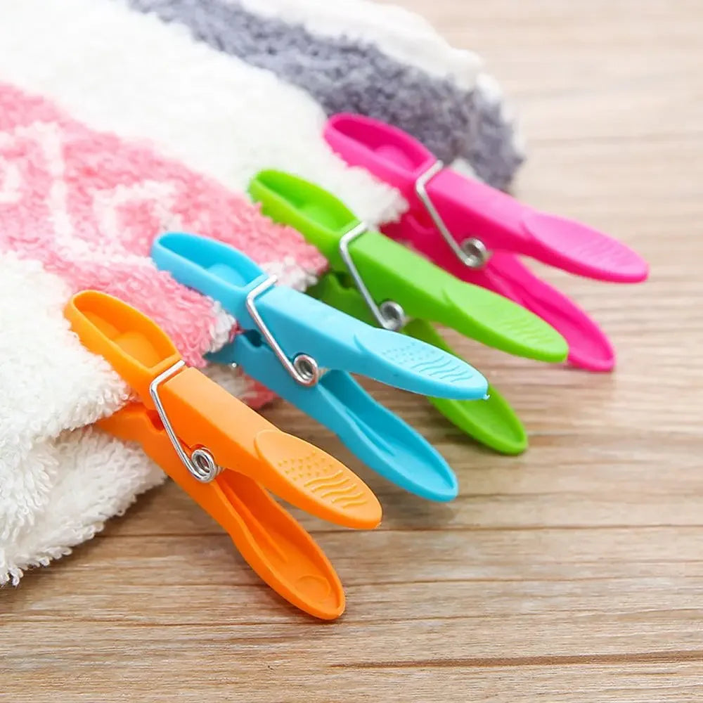 24Pcs Plastic Clothespin Sun Clothes Small Clip Travel Plastic Clip Drying Clothespin Fixed Clothes Windproof Clothespin