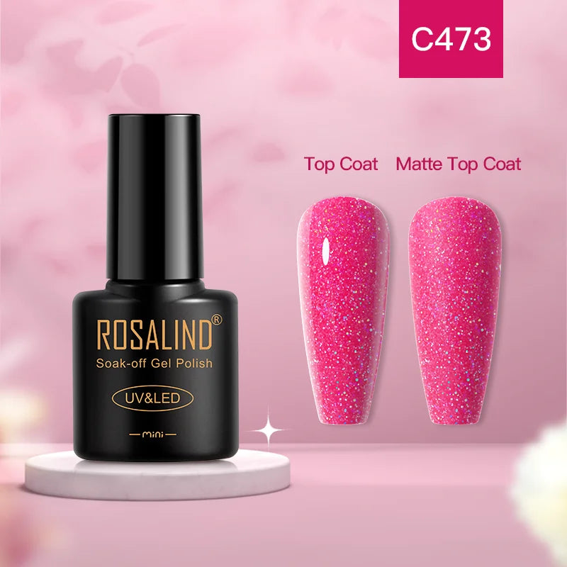 ROSALIND Gel Nail Polish Cat Eye Glitter UV Nail Gel Vernis Semi Permanent Gel Manicure Soak off Base Top Coat Hybrid Varnishes