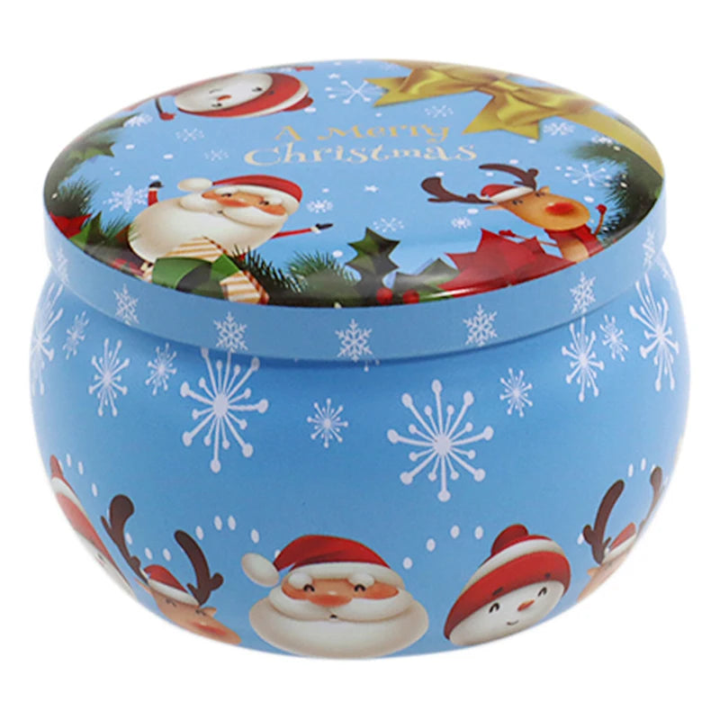 Empty Travel Christmas Aromatherapy Candle Jar Christmas Scented Candle Tin Jar Soy Wax Plant Candle Gift Box Only Empty Jar