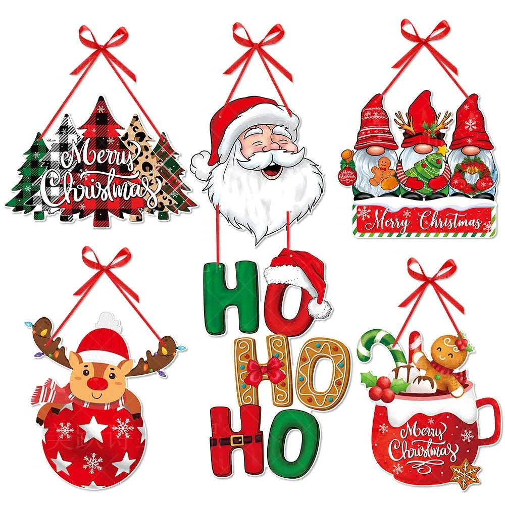 New Christmas Party Decoration Door Hanging Christmas Party Decoration Creative Front Hanging New Year Decoration Supplies