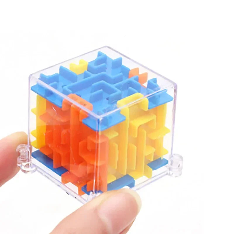 3D Maze Magic Cube Six-sided Transparent Puzzle Speed Cube Rolling Ball Magic Cubes Maze Toys For Children Stress Reliever Toys