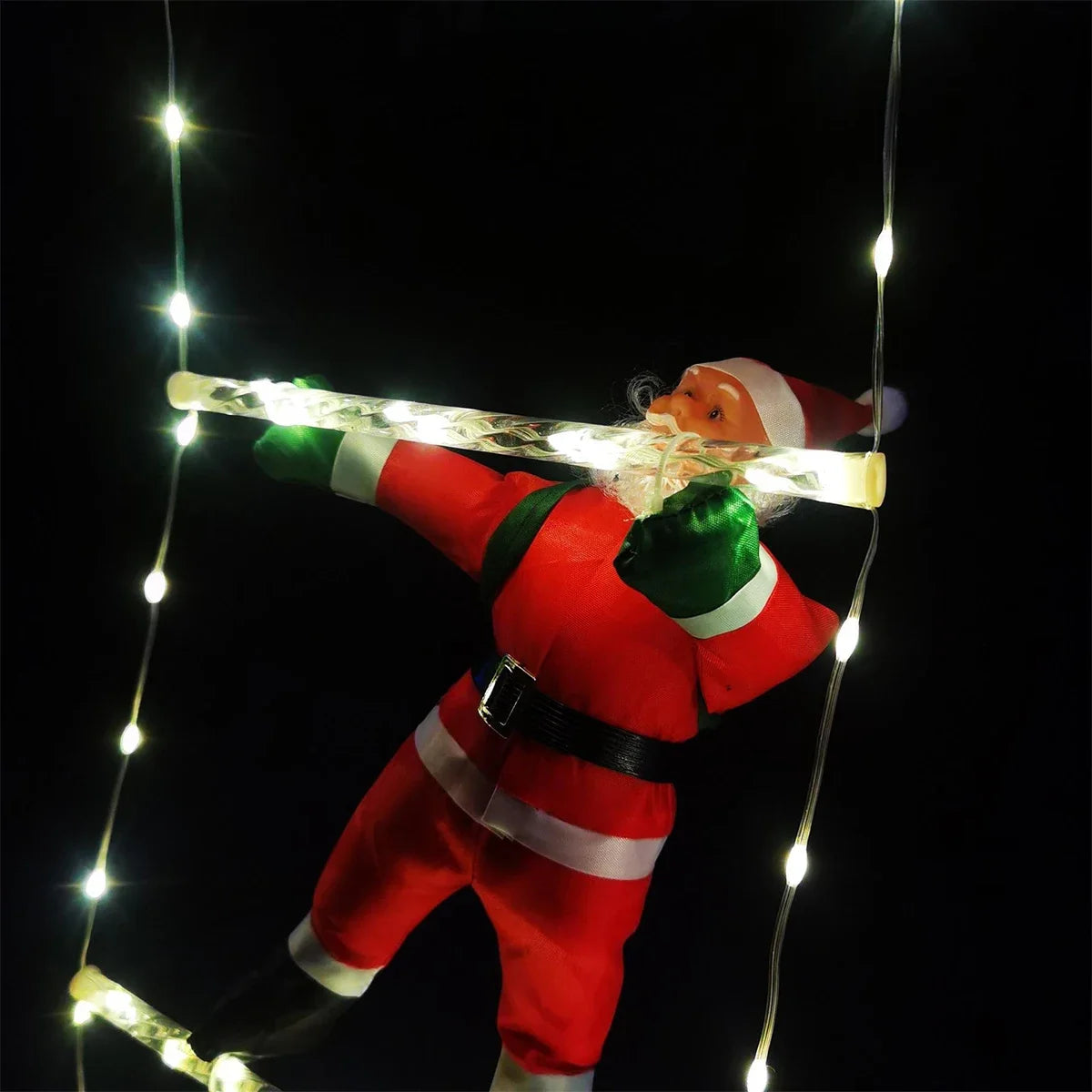 3M Santa Claus Climbing Ladder Warm Light Christmas Decoration Home Outdoor Garden Cristmas Tree Ornement New Year Gift