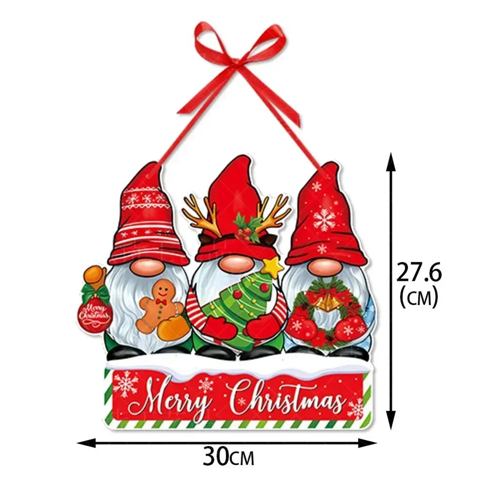 Christmas Party Decoration Creative Door Hanging Christmas Party Layout New Year Decoration Supplies Santa Claus Decor Props