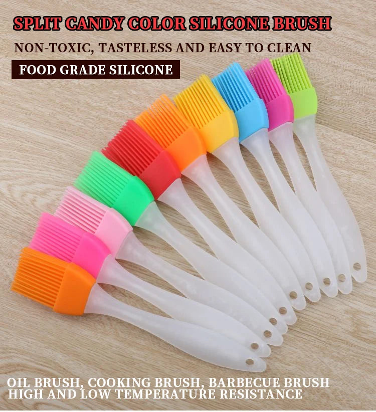 Silicone Oil Brush Small Barbecue Brush Household Kitchen Baking Pancake Oil Brush Tool High Temperature Resistant No Hair Drop