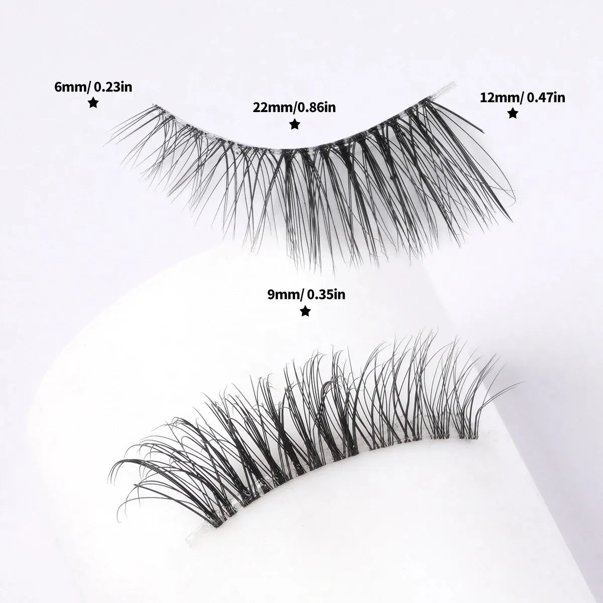 MAGEFY 5 Pairs Half Fake Eyelashes Manga Lashes Soft Natural Cat Eye Lashes Makeup Tool Extension Clear Band Lashes