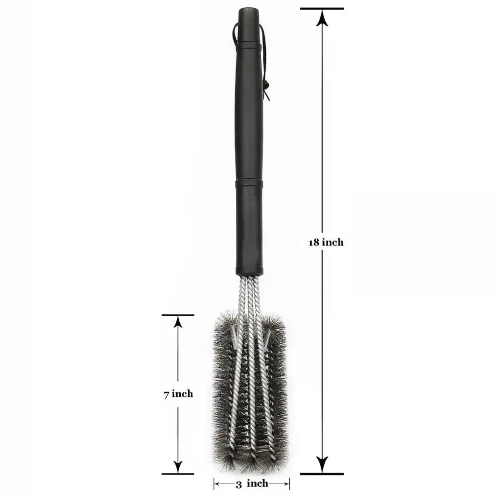 Barbecue Grill BBQ Brush Clean Tool Grill Accessories Stainless Steel Bristles Non-stick Cleaning Brushes Barbecue Accessories