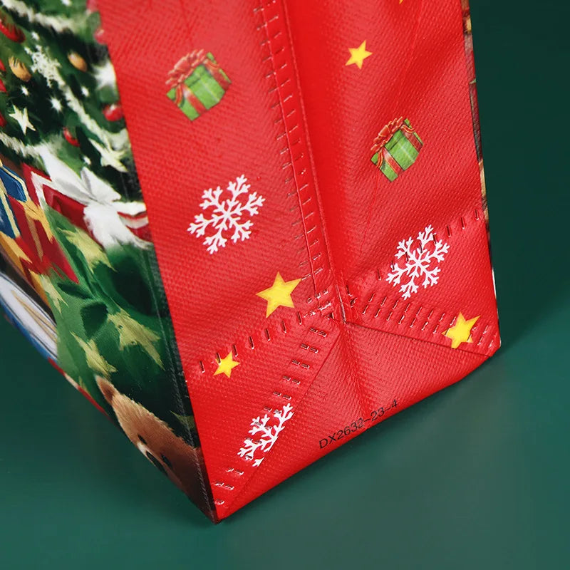 New Year Merry Christmas Gift Bag Snowman Santa Claus Candy Gift Packaging Bag Non-Woven Folding Bag Home Deco Navidad Noel 2024