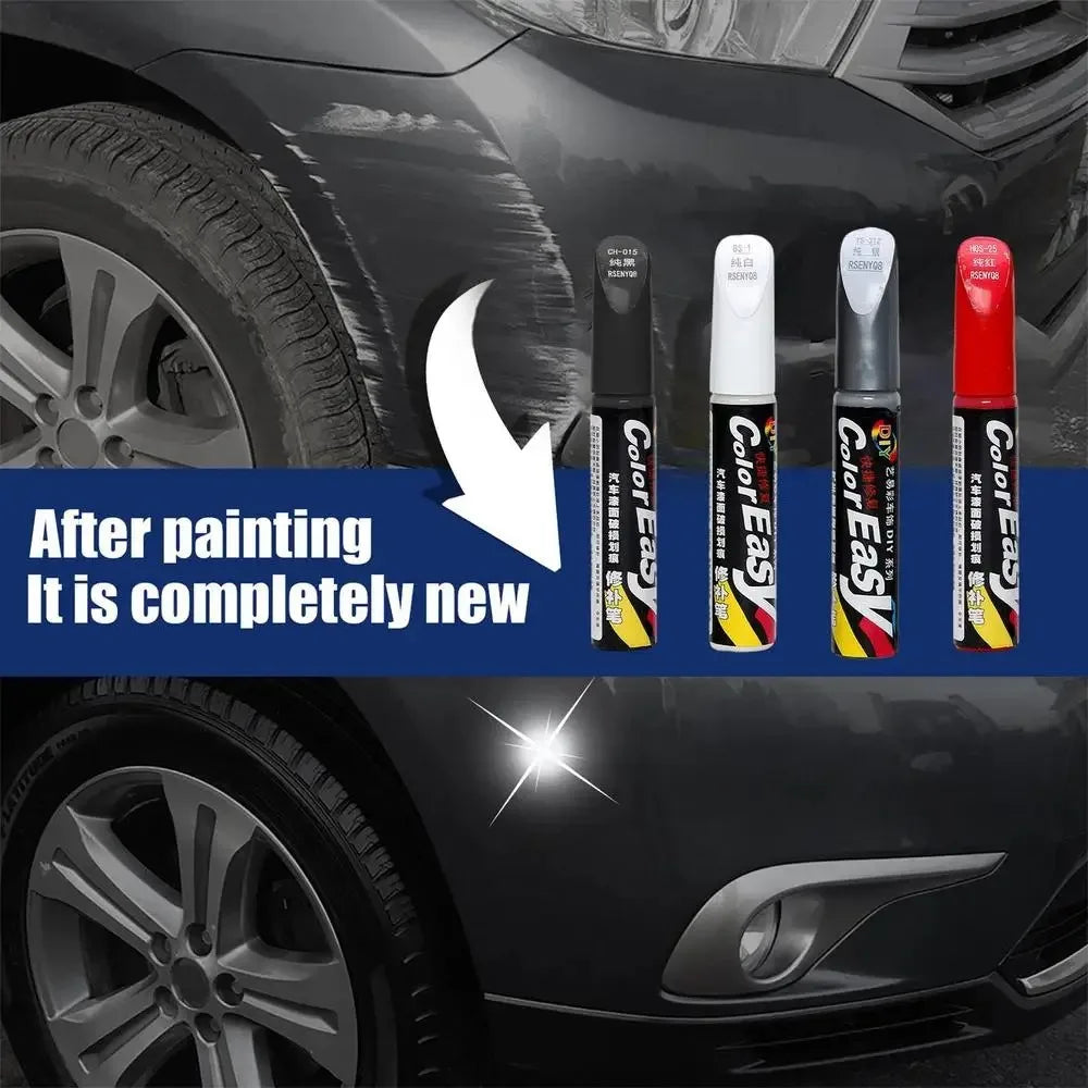 Car paint scratches repair brush pen waterproof water paint marker pen car tire tread care automotive  black white red silver