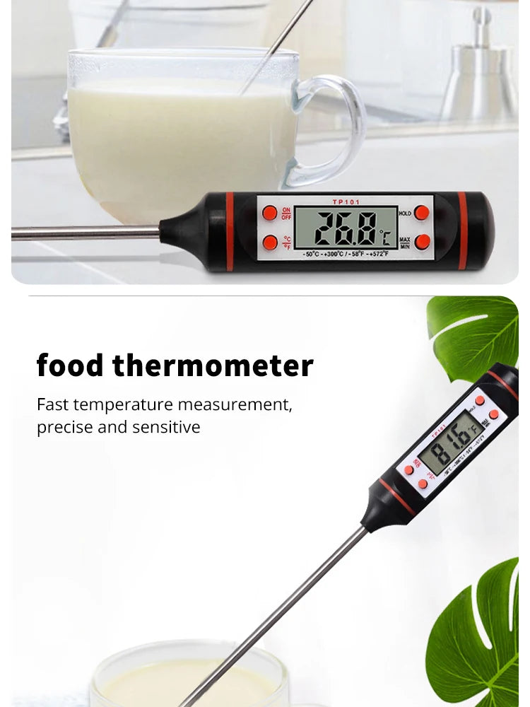 Kitchen Food Baking Digital Thermometer Electronic Probe Type Digital Display Liquid Grill Thermometer