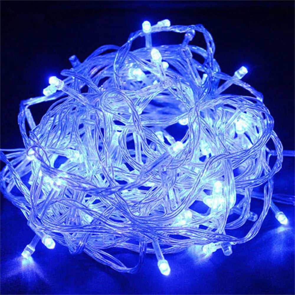 LED String Lights Garland 10M 100LED Fairy Light Christmas Tree Lamp Outdoor Waterproof Party Wedding Home Decoration Lighting