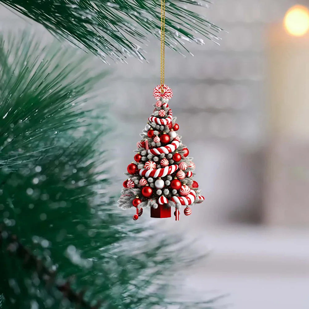 Christmas Tree Hanging Pendant Light Reflection Christmas Ornaments Home Christmas Decorations For New Year