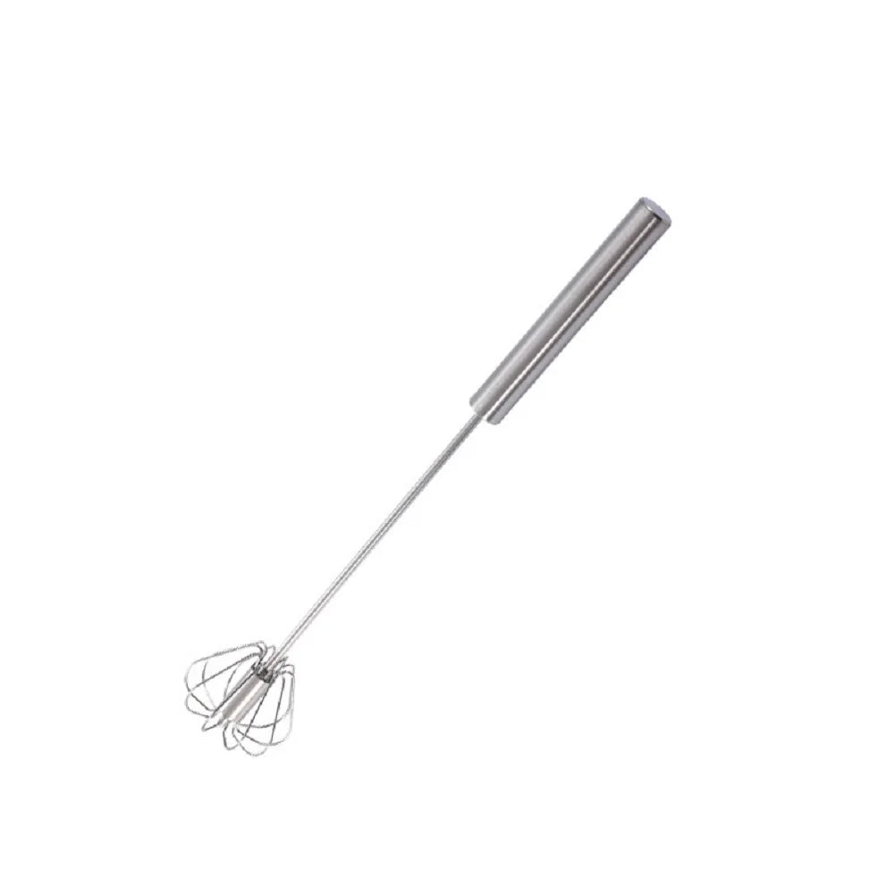 Stainless Steel Semi-automatic Whisk Press Rotary Whisk Household Cream Egg Whisk Baking Gadget