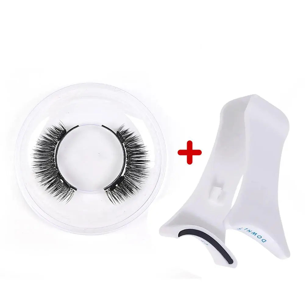 1pair Magnetic Eyelashes Handmade 3D Natural Magnetic False Eyelashes Reusable Magnetic Eyelashes Tweezers Set