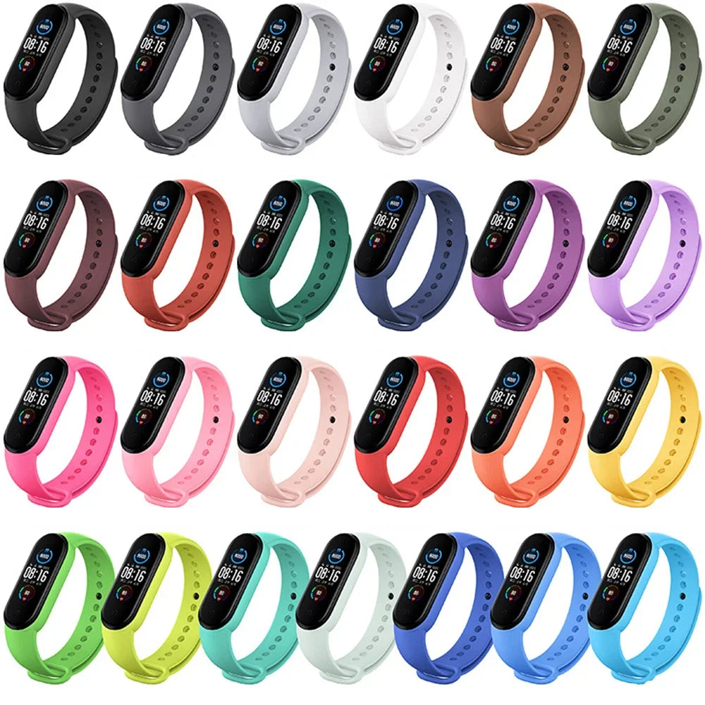 Strap for Xiaomi Mi Band 3 4 5 6 7 Sport Bracelet Silicone Wrist Strap For Xiaomi Mi Band 7 6 5 4 3 Bracelet Mi Band 7 TPU Strap