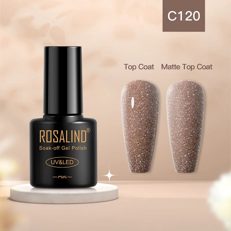 ROSALIND Gel Nail Polish Cat Eye Glitter UV Nail Gel Vernis Semi Permanent Gel Manicure Soak off Base Top Coat Hybrid Varnishes