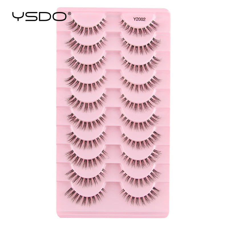 YSDO Half Eyelashes 3/10 pairs Natural Full False Eyelashes 3d Lashes  Cat Eye Fake Eyelashes Extension Faux Cils Makeup Tools