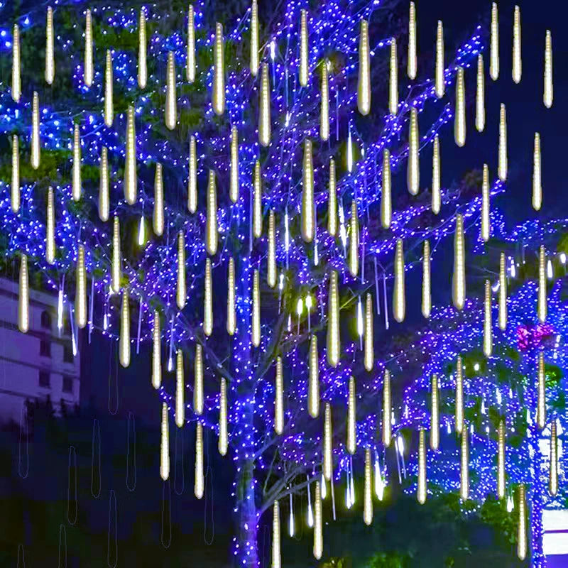 Meteor Shower Lights 50cm 8 Tubes Christmas Lights Outdoor Raindrop Lights Xmas Wedding Party Tree Holiday Decoration