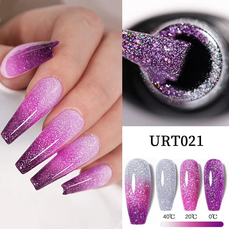 UR SUGAR 7.5ml Temperature Color Changing Gel Nail Polish 3 Layers Thermal Semi Permanent UV LED Vernis Nail Art Manicure