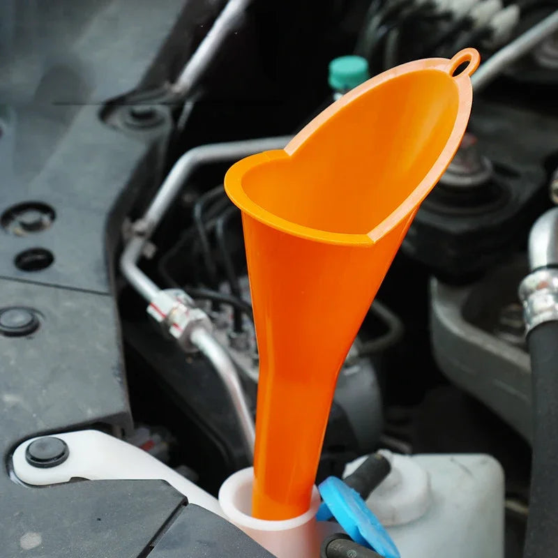 Car Long Stem Funnel Gasoline Oil Fuel Filling Tools Anti-splash Plastic Oil Funnel Motorcycle Refueling Tools Auto Accessories