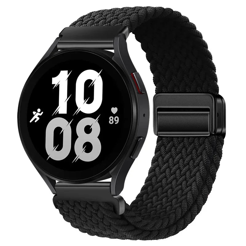 20mm 22mm Magnetic Braided Loop Nylon Strap For Huawei Watch 4/3/GT4-3-2 Pro Samsung Watch 6 5 4 3 Amazfit GTR/GTS Bracelet Band